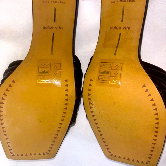 Dolce Vita Priana Slide Heel Sandal, Black, Women Size 7 - Picture 6 of 6